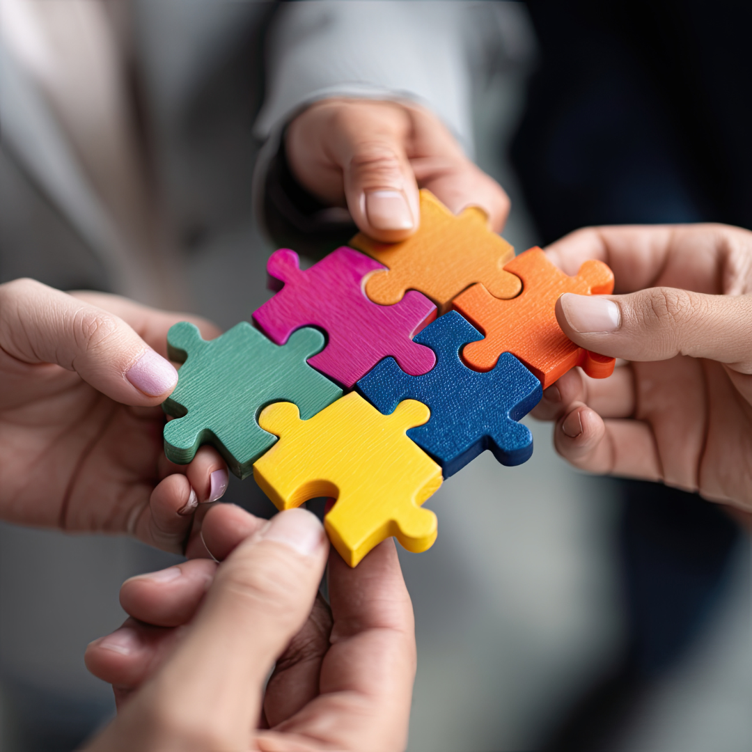 Puzzle Pieces Fitting Together